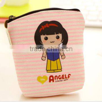 New Design Striped Printing Canvas Coin Purse With Low Price photo-2