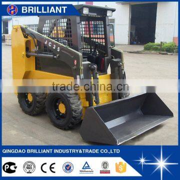 JC35H Small Skid Steer Wheel Loader with Open-type operator cab Hydraulic joystick controls Auxiliary hydraulic couplers
