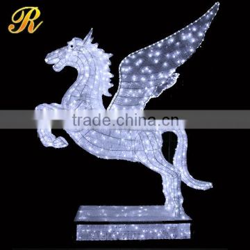 Horse led lighting lobby decoration