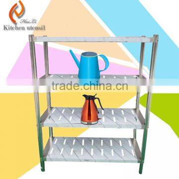 4 shelf or 3 shelf stainless steel kitchen vegetable storage rack for hotel restaurant