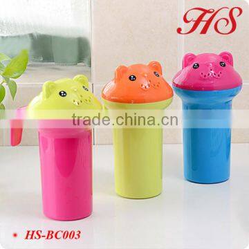 Frog toddler bath shampoo rinse cup baby safety water scoop plastic cup