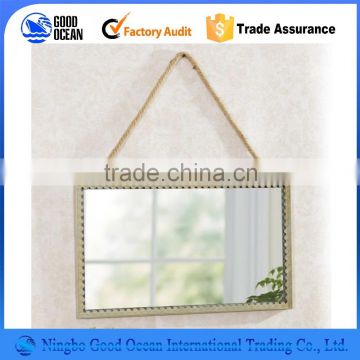 Modern Irregular White Decorative Carved Wooden Frame Wall Mirror Factory Wholesale