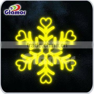 High Quality Decorative LED rope light Snowflake Motif