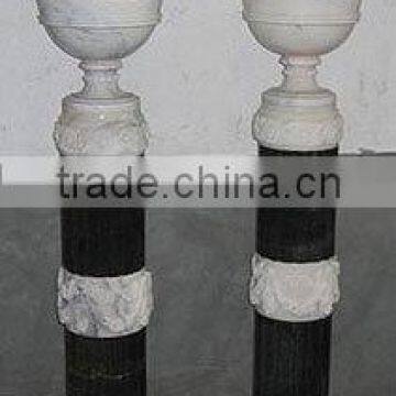 Flower Pot Stone Planter Sculpture White Marble Hand Carved Sculpture From Vietnam No 69