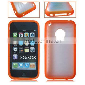 Exclusive for iphone 3G 3GS Orange PC+TPU Hybrid Case