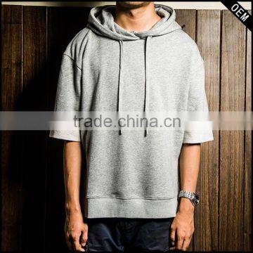 new model men's t-shirt hoodies with heat press men hoodie t shirt