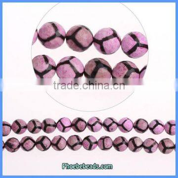 Wholesale Fashion 10mm Round Gemstone Tibetan Faceted Dzi Beads PBS-A1016