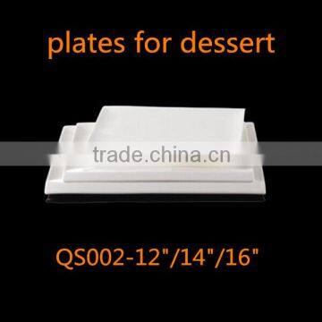 hotel and restaurant bone china plates ceramic rectangular dessert plates