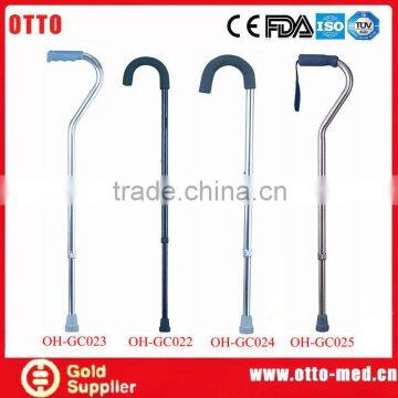 Aluminum offset handle walking stick