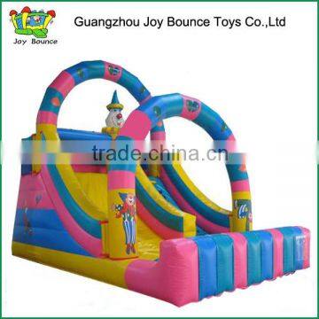 cutest clown inflatable kids water slides with blower