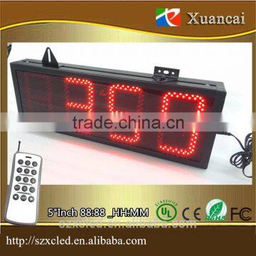 Remote control set +ON/OFF 88:88 or 88:88:88 digits Count down/UP Timer Digital Clock 7 Segment Bars LED Display