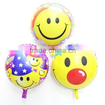 18 inch smiling face foil toy cartoon balloons 2015 New arrived