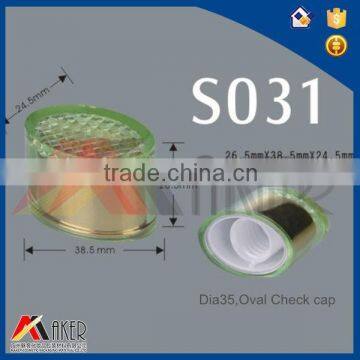 Double walled Oval Check Plastic cap