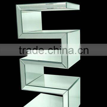 Special Shape Clear Mirror Side Table