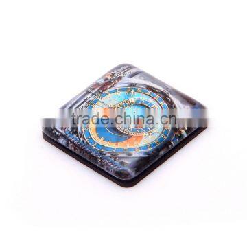 Crystal round shape magnet fridge with fashion minion mini ballpoint picture