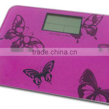 Beautiful printing Super large LCD electronic Personal weigher control human health bathroom scale