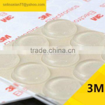 18*3mm Cylinder Self Adhesive Transparent Anti Slip Bumpers Silicone Rubber Feet Pads High Sticky Shock Absorber