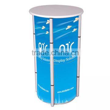Folded trade show pop up tower, 2 layers