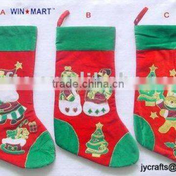 embroidery velvet Xmas stocking