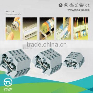 electric cable terminal connectors waterproof nylon PA66 JUT3-1.5F spring cage clamp