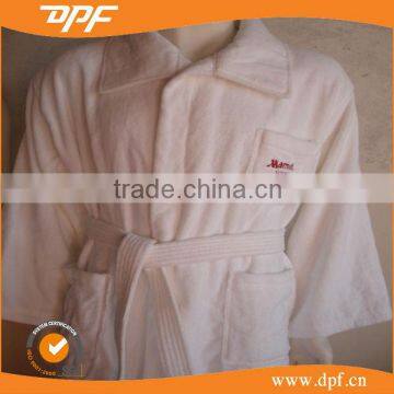 Cheap Wholesale White Waffle Kimono Collar Hotel Bathrobe photo-2