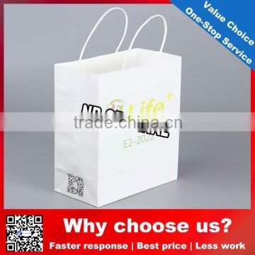 Hot product Custom White Kraft Paper retail Bags