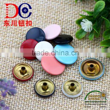 Wholesale Metal Button Customized Copper Spray 4 parts clothes Spring Snap Fastener