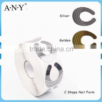 ANY Nail Art Salon Using Crystal Extension Nails Buliding Paper Small C Nail Form 500 PCS Per Roll                        
                                                Quality Choice