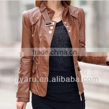 Women Brown Polo Jackets Fashionable Autumn Jackets 2013