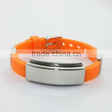 Wholesale cheap custom silicone bracelets with rubber bracelet