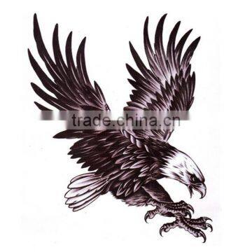 new fashion water proof mens back eagle temporary tattoo sticker