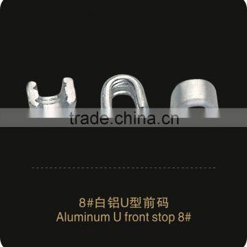 Aluminum U Top Stopper No.8 zipper garment accessories