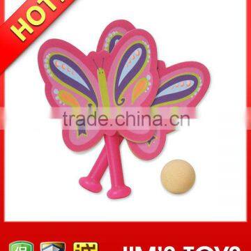 Pink sponge beach racket toy butterfly toy