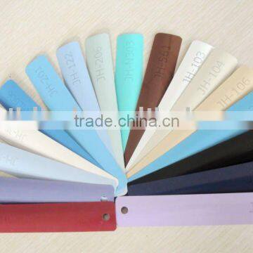 Venetian blind slats of various specification