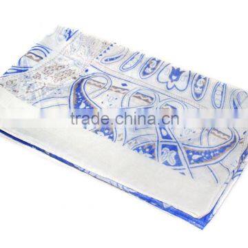 Paisley Design Blue and White Printed 2015 Spring Scarf photo-2