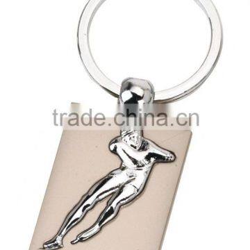 High quality custom Ice Skating Sports Metal Keychain