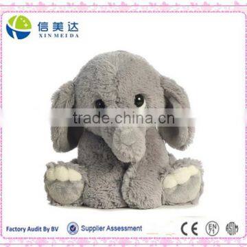 Plush Grey 0+ Baby Elephant Toy