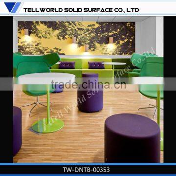 Tell World Golden manufacture high end restaurant dining table and chairs modern