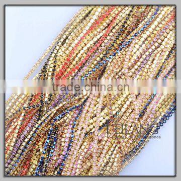 Single row rhinestone cup chain