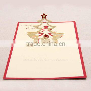 Handmade Card 3D Christmas Theme Tree Kirigami Birthday New Year Party Invitation Card Up Greeting Card Quality Choice photo-4