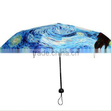 2014 Van Gogh Oil Painting Hot Sale Promotion Folding Umbrella