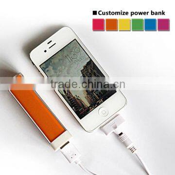 Made in china smartphone power bank 2600mah portable mobile power bank