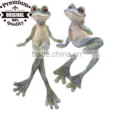 custom polyresin cute frog design for garden