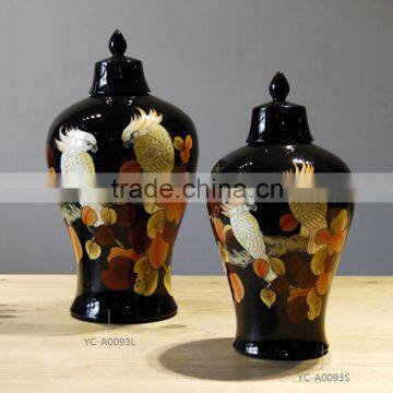 New design lovely parrot ceramic handmade handicrafts home decor