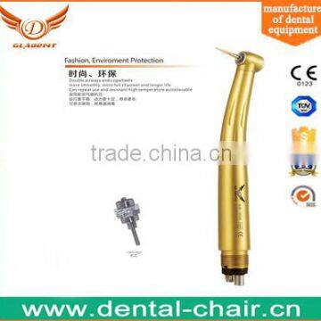 Gladent Durable Luxury gold mini push button high speed handpiece