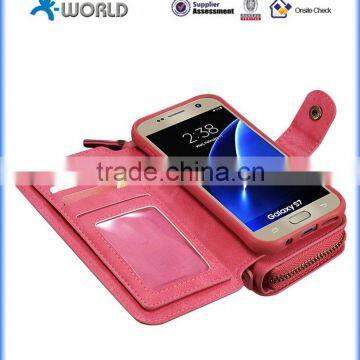 Removable Wallet Zip Magnet Closure Multiple Pockets mobile phone case