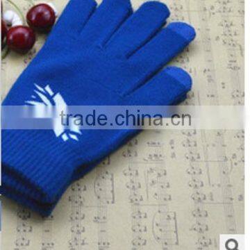 kniteed snowflake touch screen glove