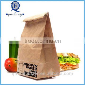 Custom Food Packing Bag / Brown Paper Bag For Food