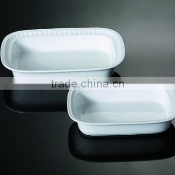 H5542 chaozhou super white porcelain ceramic bakeware plate