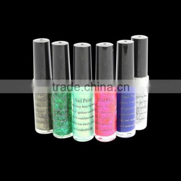 Fashion 6 colors nail paint polish for nail art decoration liner